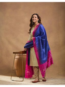 Fabindia - Blue Silk Woven Dupatta
