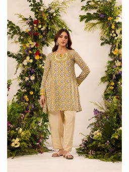 Alaya by Stage3 - Mastaani Green Printed Kurta with Pant