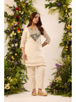 Alaya by Stage3 - Mastaani Ivory Stripes Kurta with Pant