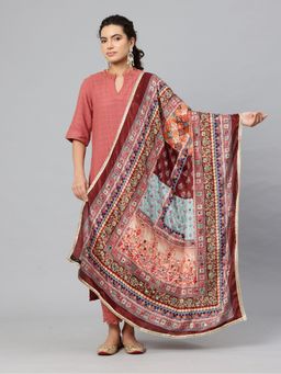 SWI STYLISH - Multicolored Chiffon Embroidered Dupatta