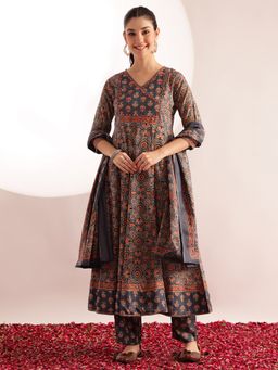 Vbuyz - Aqua Ethnic Anarkali Kurta with Pant and Dupatta