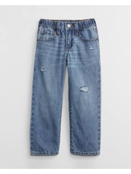 GAP - Boys Mid-Rise Ripped Solid Jeans