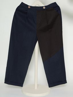 THE BABY TRUNK - Comfy Patch Pants - Navy Blue Coffee