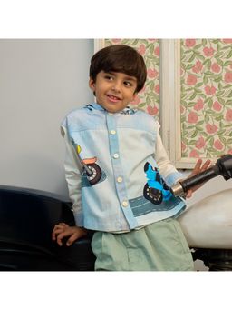 THE BABY TRUNK - Ace The Race Shacket Blue