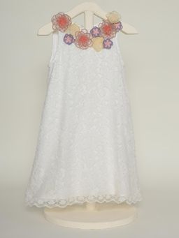THE BABY TRUNK - Lace Applique Dress And Flower Tictac