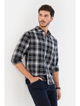 Snitch - Black Checks Full Sleeves Regular Casual Shirt for Men