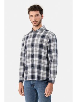 Snitch - Grey Checks Full Sleeves Regular Casual Shirt for Men