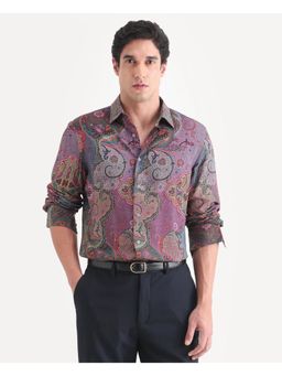 Rare Rabbit - Mens Timo Multi Viscose Fabric Paisley Print Shirt