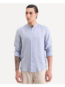 Rare Rabbit - Mens Cinex 26 Light Purple Fabric Regular Fit Shirt