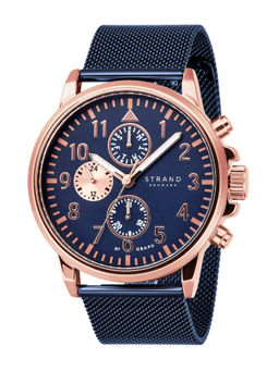 Strand by Obaku - Monroe Blue Dial Multifunction Watch For Men (S714GMVLML)