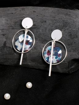 Lilly & Sparkle - Silver-Plated Contemporary Drop Earrings