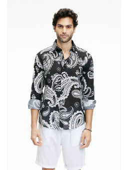 TERRA LUNA - Dante Noir Paisley Shirt