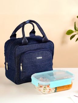 Nestasia - Tiffin Time Lunch Box With Bag - 700 Ml (Pack of 2)