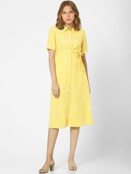 ONLY - Women Printed Yellow Dress