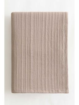 H&M - Beige Cotton Muslin Bedspread