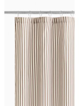 H&M - White Striped Shower Curtain