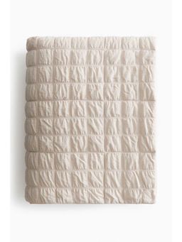 H&M - Beige Quilted Cotton Bedspread