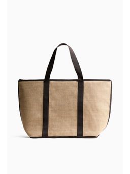 H&M - Beige Straw-Look Cool Bag