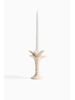 H&M - White Large Palm Tree Candlestick