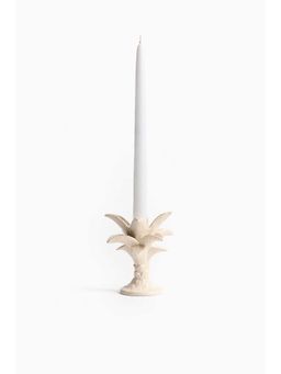 H&M - White Small Palm Tree Candlestick