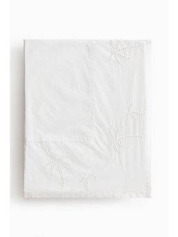 H&M - White Broderie Anglaise Tablecloth