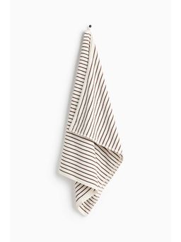 H&M - White Printed Cotton Terry Bath Sheet