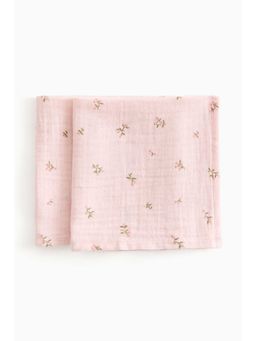 H&M - Pink 2-Pack Muslin Cloths