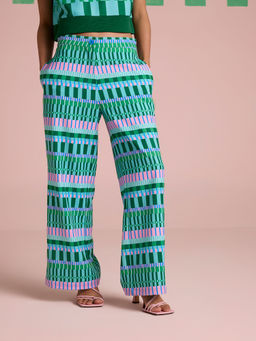 Muvazo - Green Geo-Pop Pant