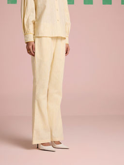 Muvazo - Yellow Linen Luxe Pant