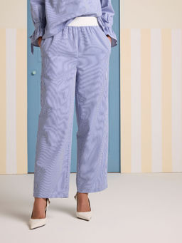 Muvazo - Blue Nautical Stripe Pant