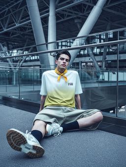 Flying Machine - Men Green Ombre Printed Relaxed Fit T-shirt