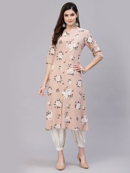 Stylum - Womens Floral Printed Rayon A-Line Kurta