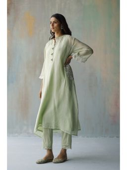 Begum Pret - Aiza Green Choga (Set of 3)