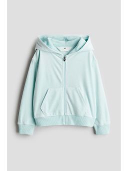 H&M - Velour zip-through hoodie