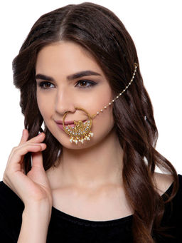Anika's Creations - Anika's Creation Traditional Gold Plated Nose Ring
