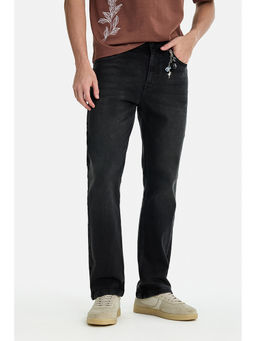 Snitch - Men Black Solid/Plain Cotton Blend Jeans