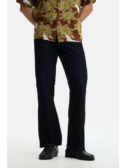 Snitch - Men Indigo Textured Cotton Blend Jeans