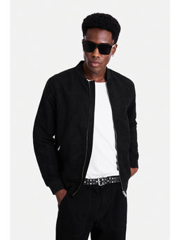 Snitch - Men Black Solid/Plain Polyester Jacket