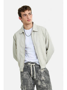 Snitch - Men Beige Textured Nylon Jacket