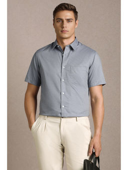 Louis Philippe - Men Grey Printed Cotton Shirt