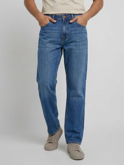 Spykar - Men Blue Solid/Plain Cotton Jeans