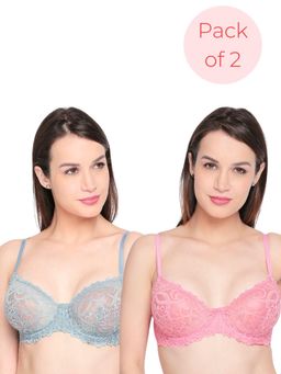 bodyline - Skims Wired Low Demi Coverage Lace Bra (Pack of 2)
