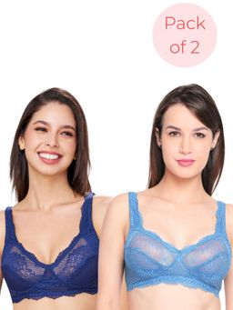 bodyline - Romance Double Layered Non Wired Medium Coverage Lace Bra (Pack of 2)