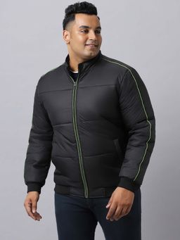 Urbano Plus - Mens Black Full Sleeve Zippered Puffer Jacket