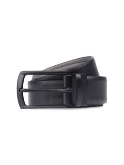 United Colors of Benetton - Altdorf Leather Men Reversible Belt - Black & Grey