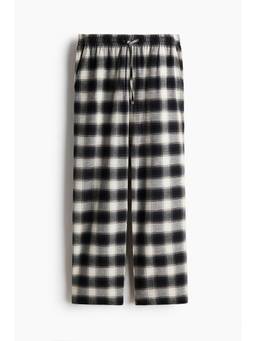 H&M - Men Black Relaxed Fit Flannel Trousers