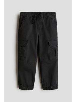 H&M - Boys Charcoal Cotton Cargo Joggers