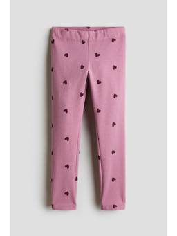 H&M - Girls Pink Brushed-Inside Leggings