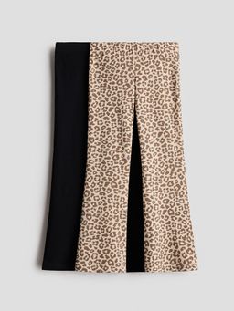 H&M - Girls Multi-Color 2-Pack Flared Leggings