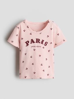 H&M - Girls Pink Printed T-Shirt